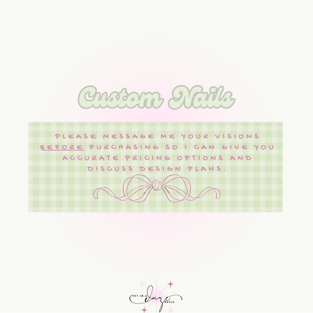 Hi im Justina I make high quality press on nails. I’d LOVE to make you a pair.